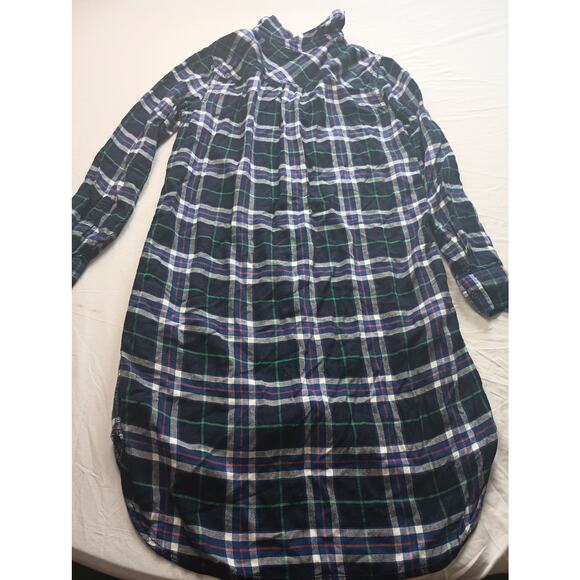 Gap + Pendleton Women's Blue Plaid Long Sleeve Shirtdress Size XS - Picture 4 of 4